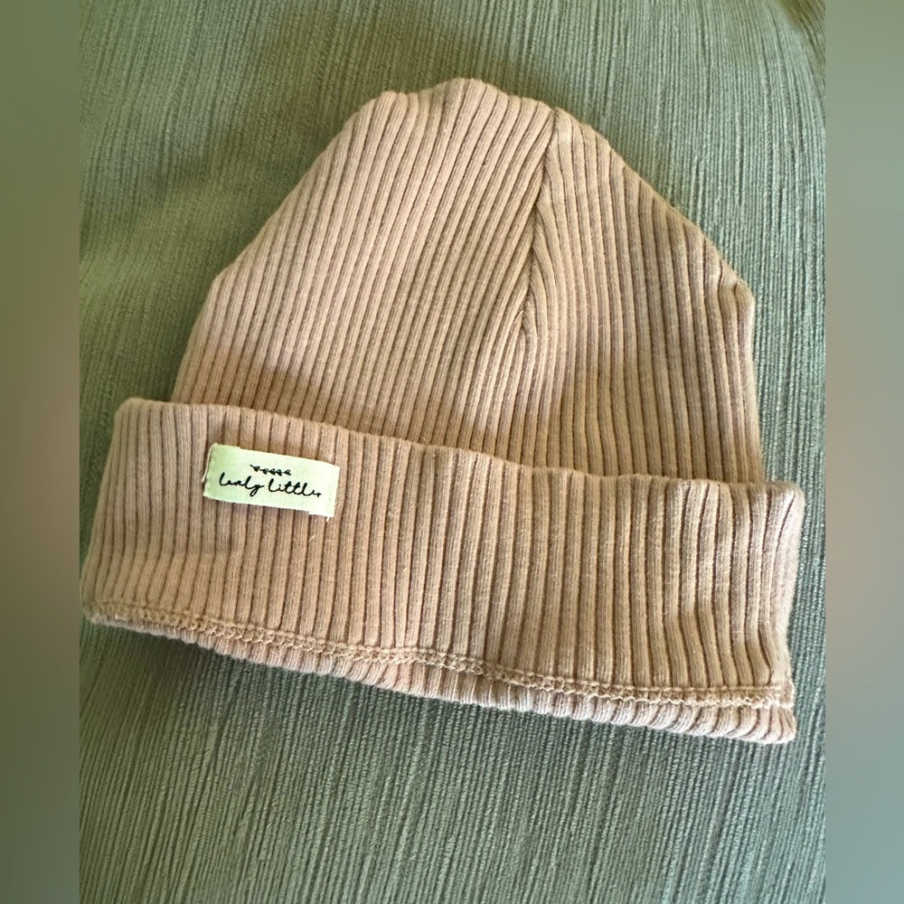 Baby Beanie Ribbed lightweight pink